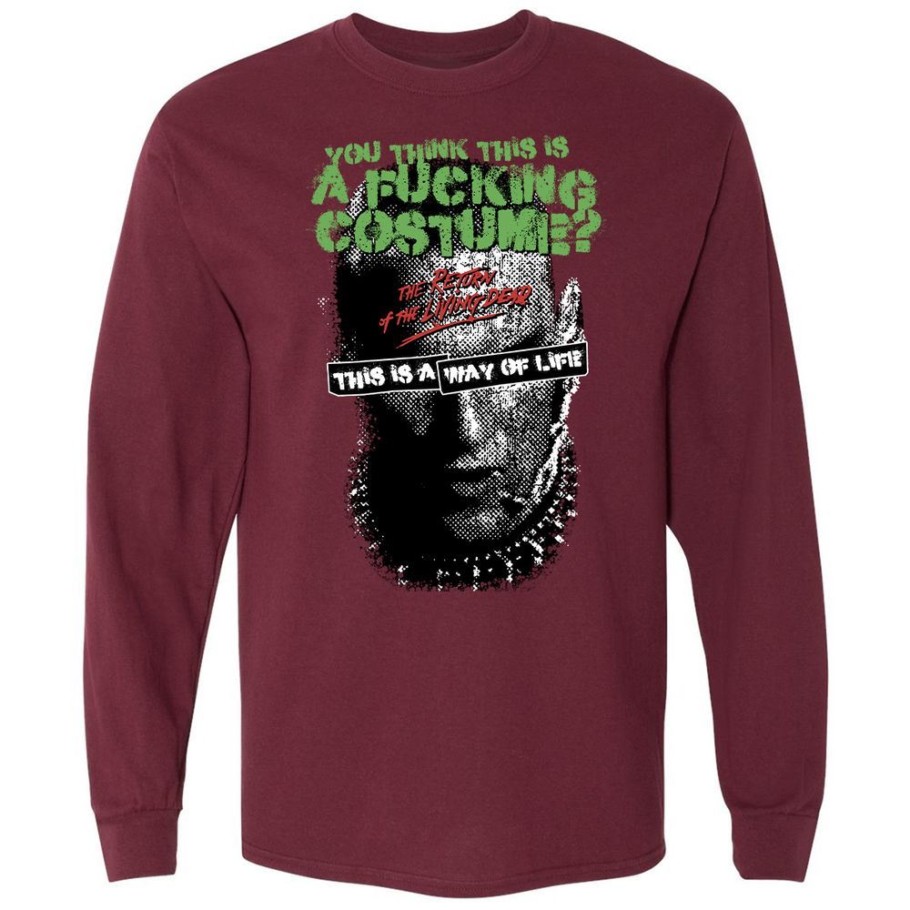 Long Sleeve T-Shirt - HNT5DLNT - Maroon - 11