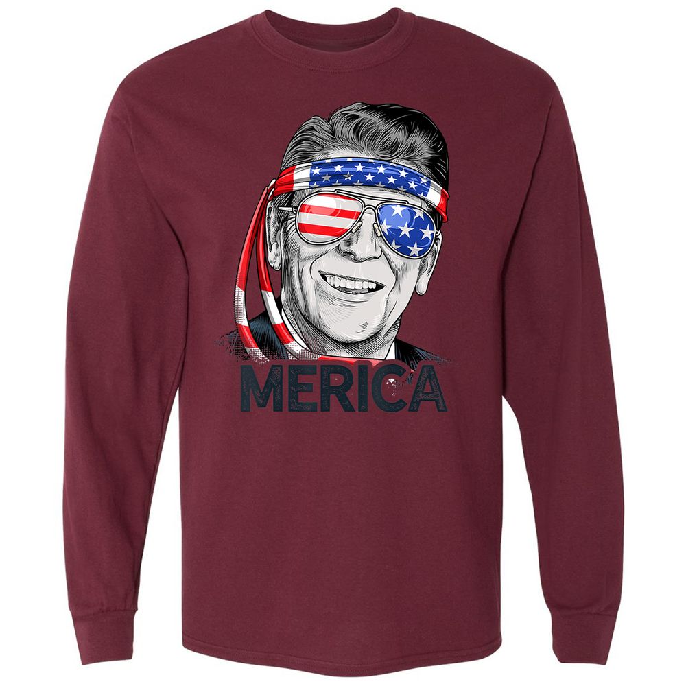 Long Sleeve T-Shirt - JRVTZD3V - Maroon - 11