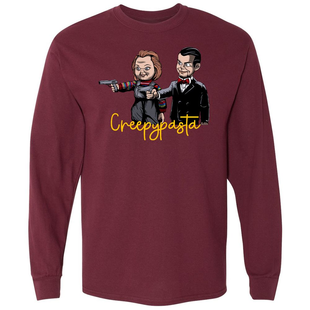 Long Sleeve T-Shirt - 5T2GVB6N - Maroon - 11