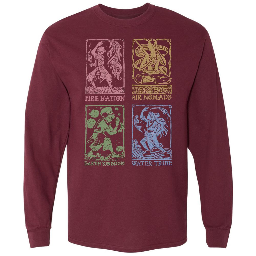 Long Sleeve T-Shirt - C1BBY1W1 - Maroon - 11
