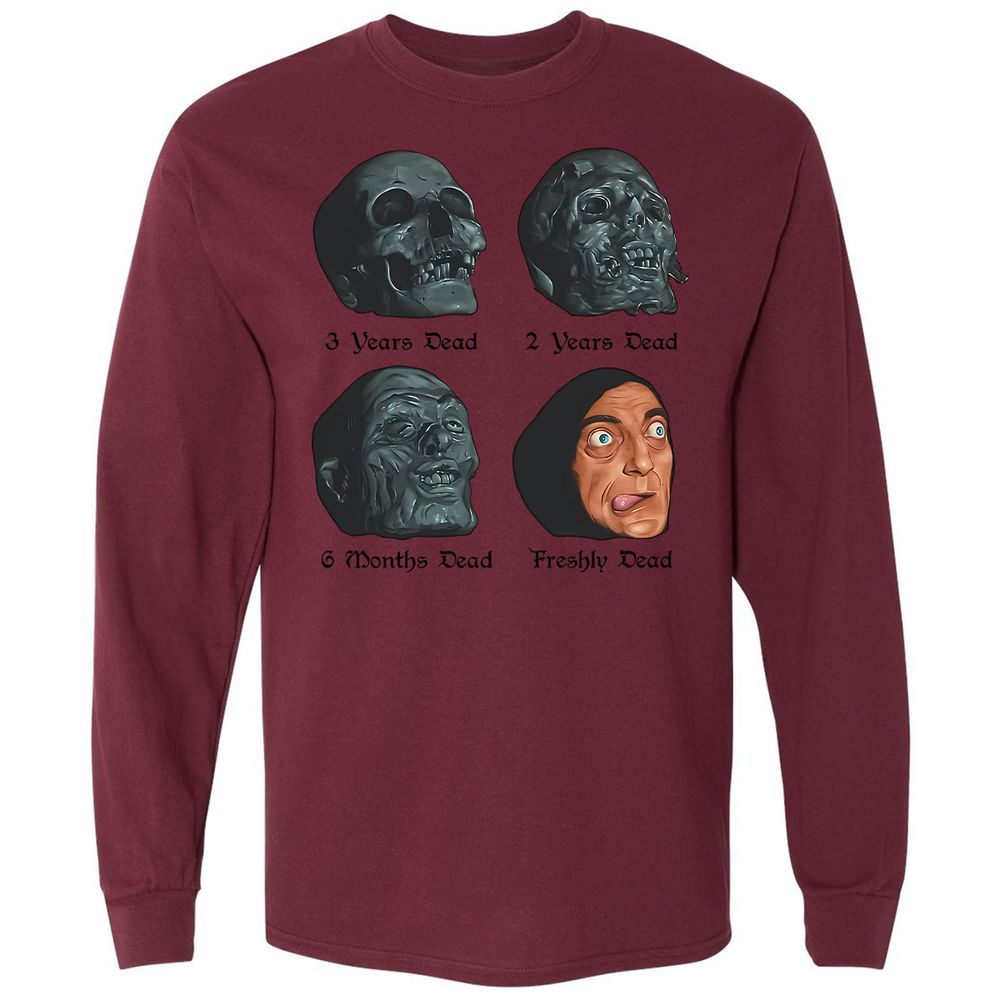 Long Sleeve T-Shirt - YHZ1VSPV - Maroon - 11