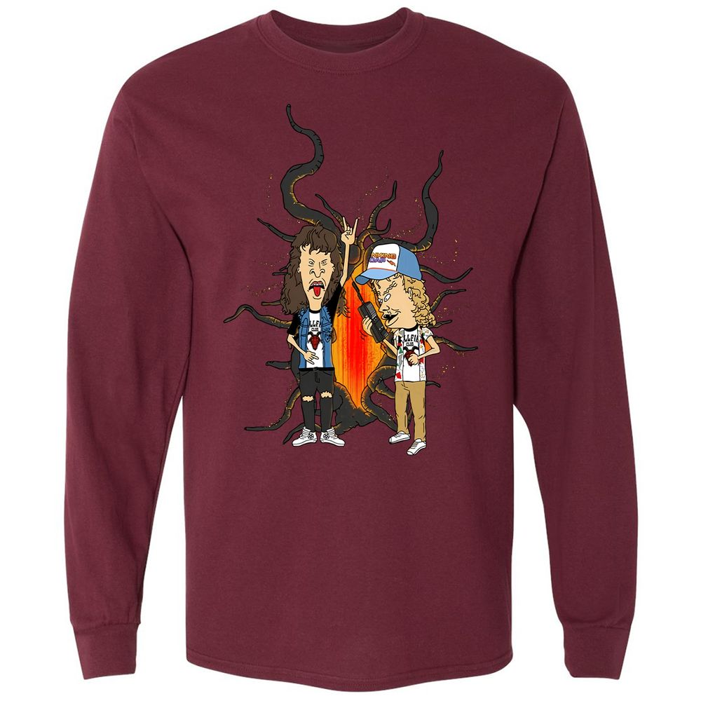 Long Sleeve T-Shirt - R7XD3M28 - Maroon - 11