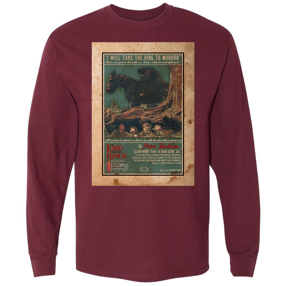 Long Sleeve T-Shirt - QXKLY3DP - Maroon - 11