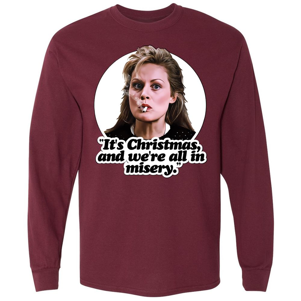 Long Sleeve T-Shirt - 8DYSP9LF - Maroon - 11