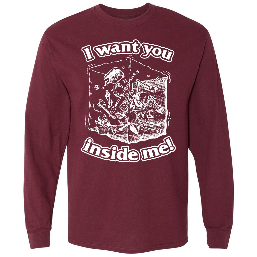 Long Sleeve T-Shirt - 6QS6SEHC - Maroon - 11