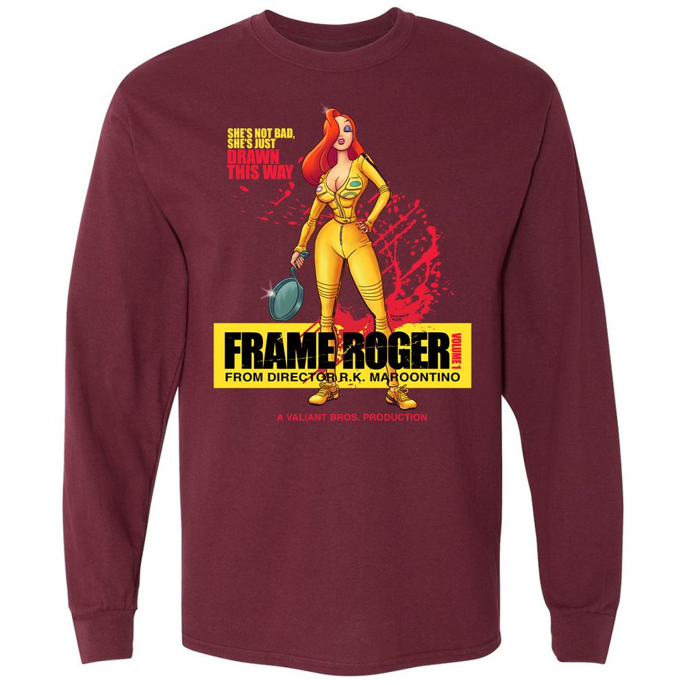 Long Sleeve T-Shirt - RKTTE5CY - Maroon - 11