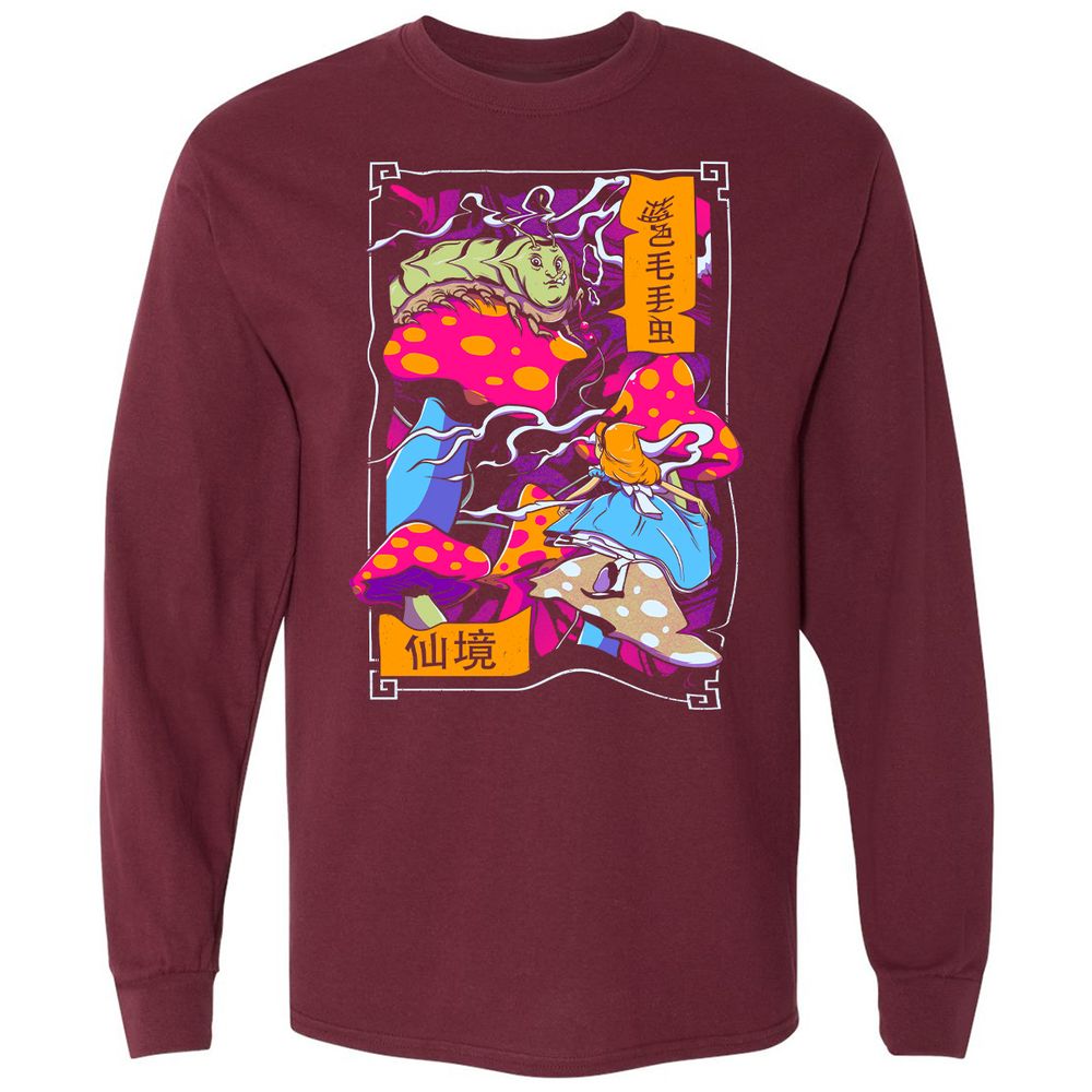Long Sleeve T-Shirt - 1KL7CRSR - Maroon - 11