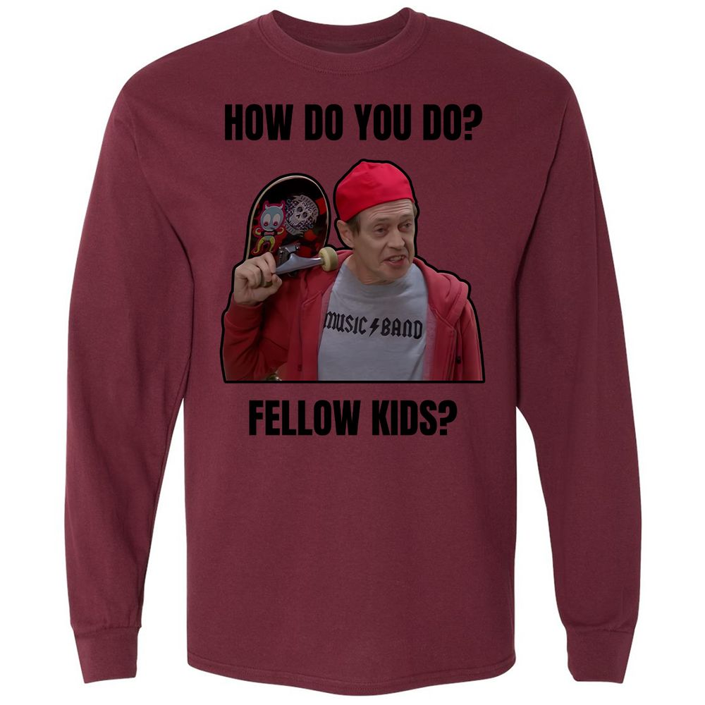 Long Sleeve T-Shirt - PBX3QDB2 - Maroon - 11