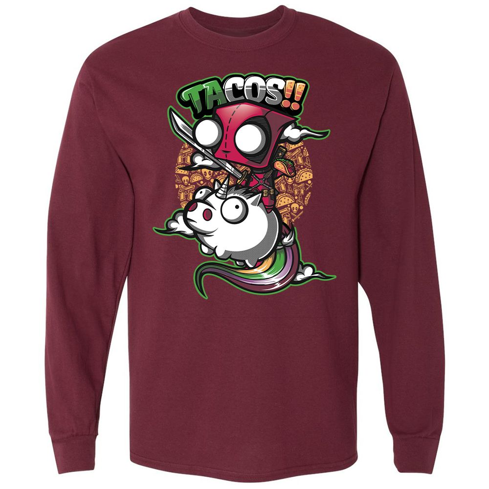 Long Sleeve T-Shirt - 1MUD555F - Maroon - 11