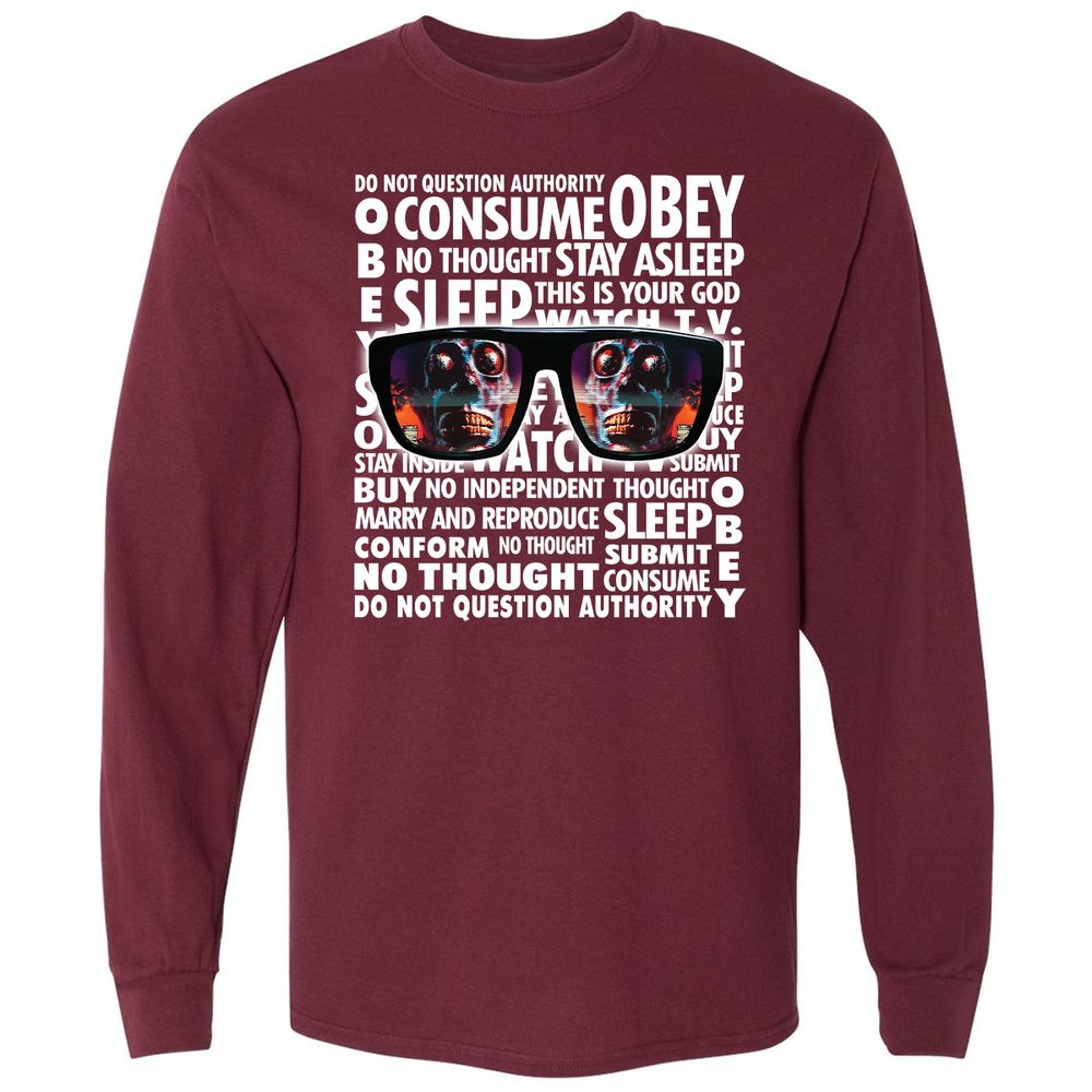Long Sleeve T-Shirt - WJKSYSF4 - Maroon - 11