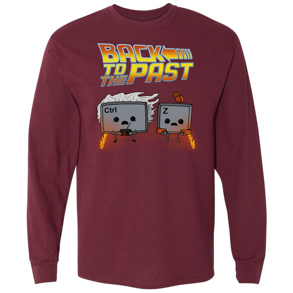 Long Sleeve T-Shirt - KKGVUZ6W - Maroon - 11
