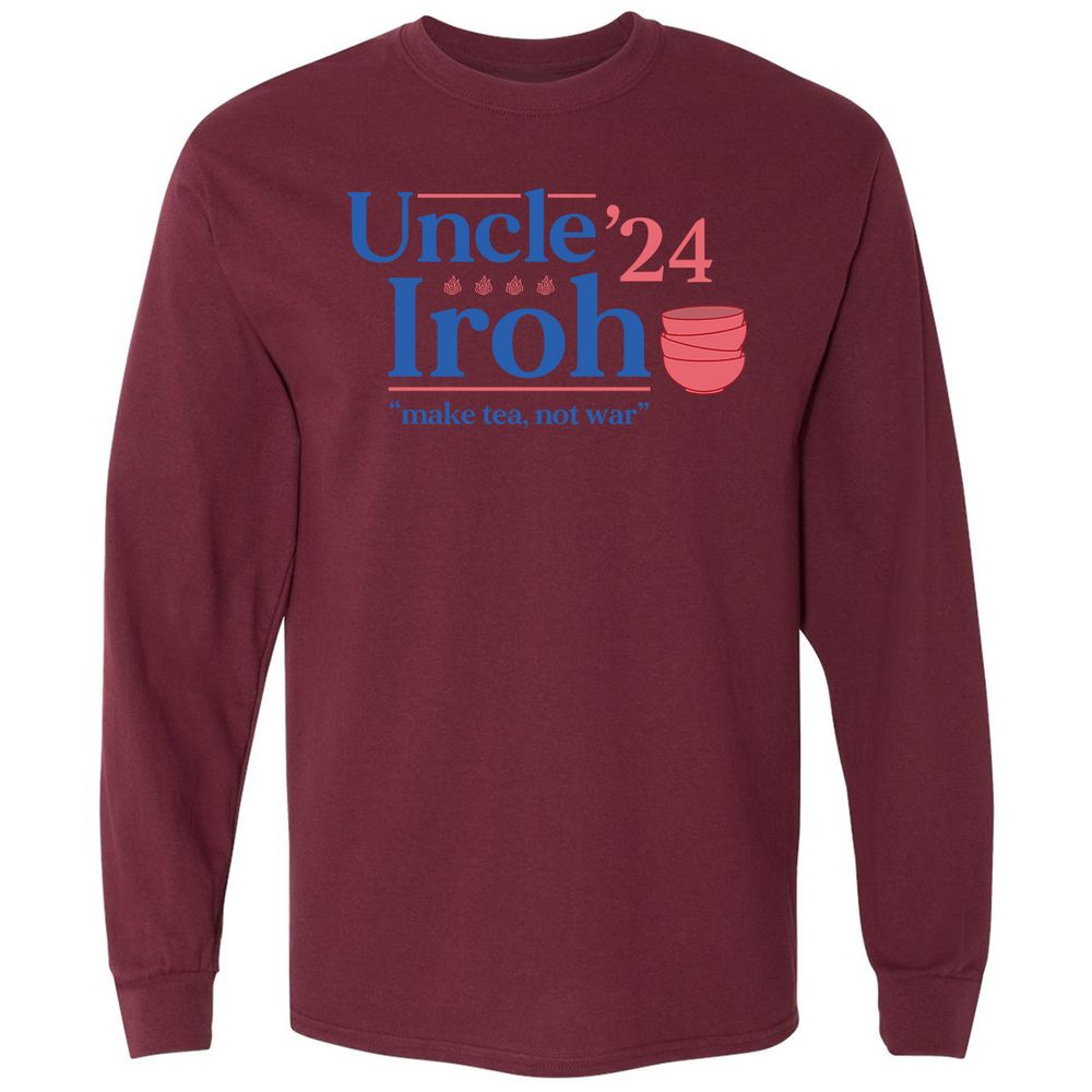 Long Sleeve T-Shirt - T8ZSFQGU - Maroon - 11