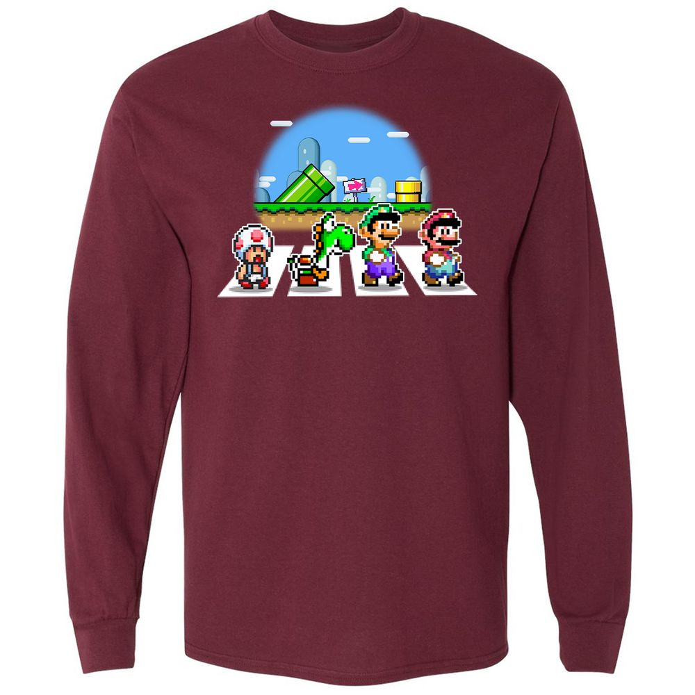 Long Sleeve T-Shirt - P9Z5XDJS - Maroon - 11