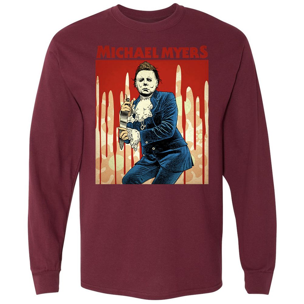 Long Sleeve T-Shirt - NQHPV4TK - Maroon - 11