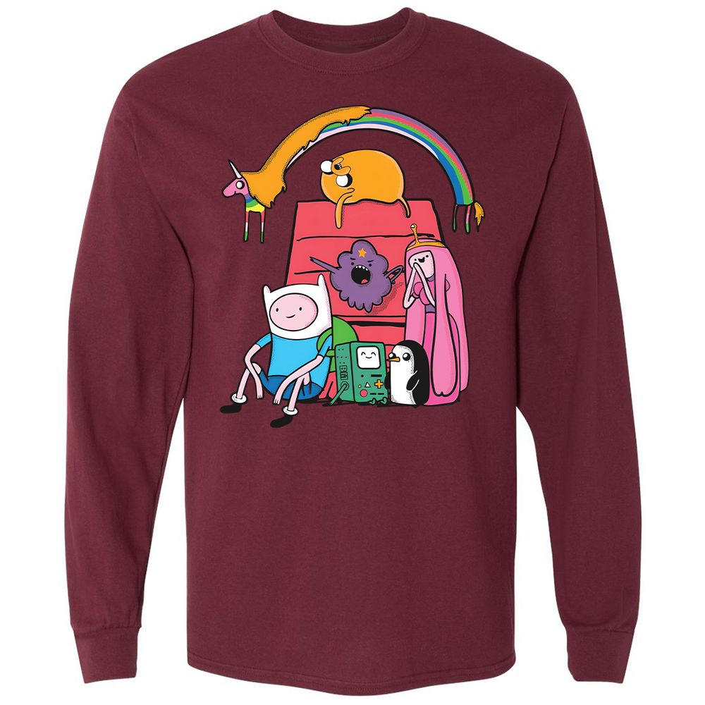 Long Sleeve T-Shirt - JS57J3HF - Maroon - 11