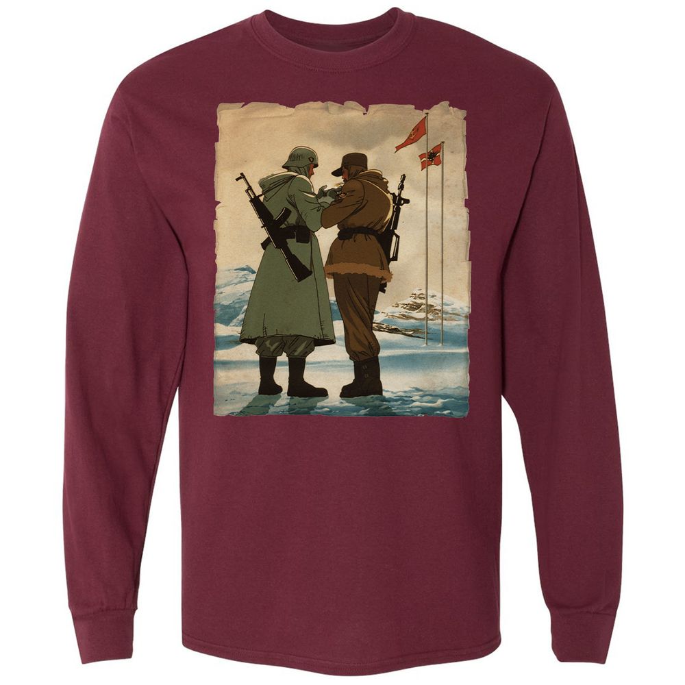 Long Sleeve T-Shirt - 2T4HG375 - Maroon - 11