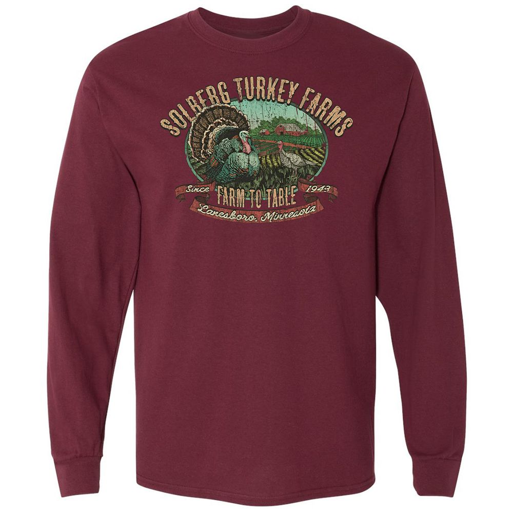 Vintage Turkey Farm Thanksgiving - Maroon - 11