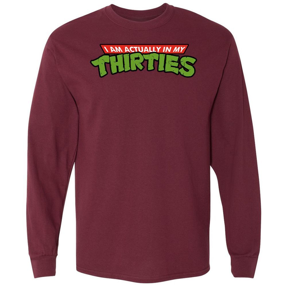 Long Sleeve T-Shirt - Y77K6K58 - Maroon - 11