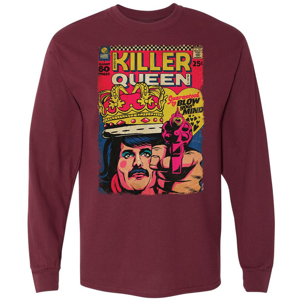 Long Sleeve T-Shirt - TFDAVSZW - Maroon - 11