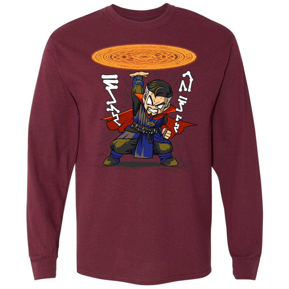 Long Sleeve T-Shirt - 8ZRGFFKC - Maroon - 11