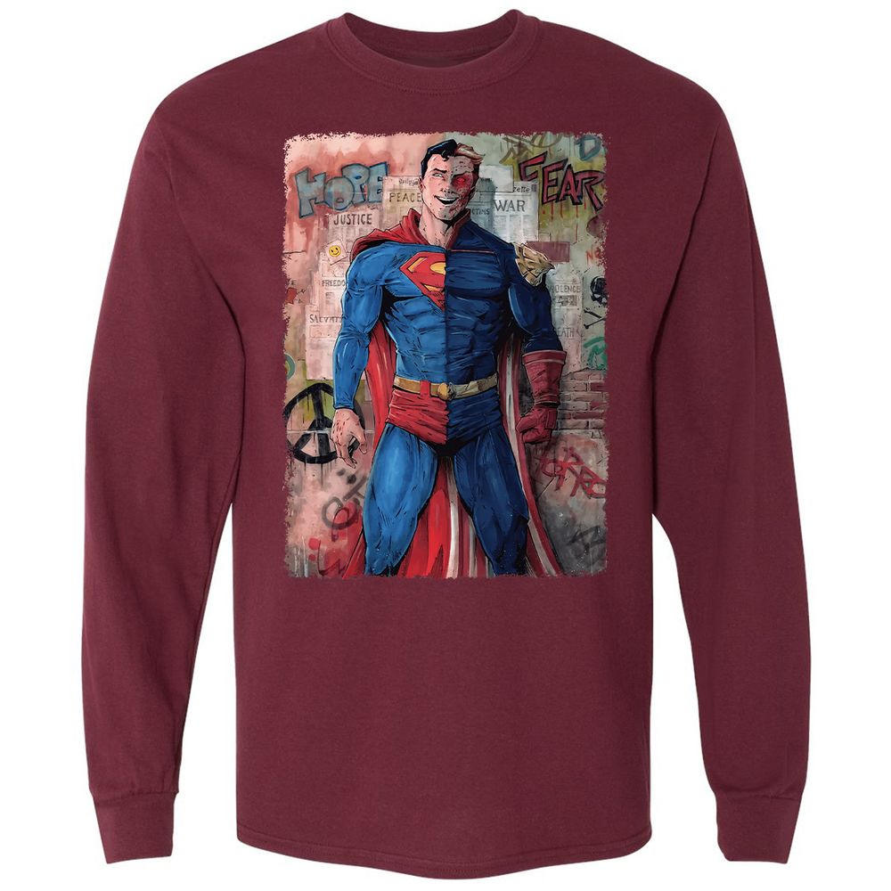 Long Sleeve T-Shirt - N3K6SKZH - Maroon - 11