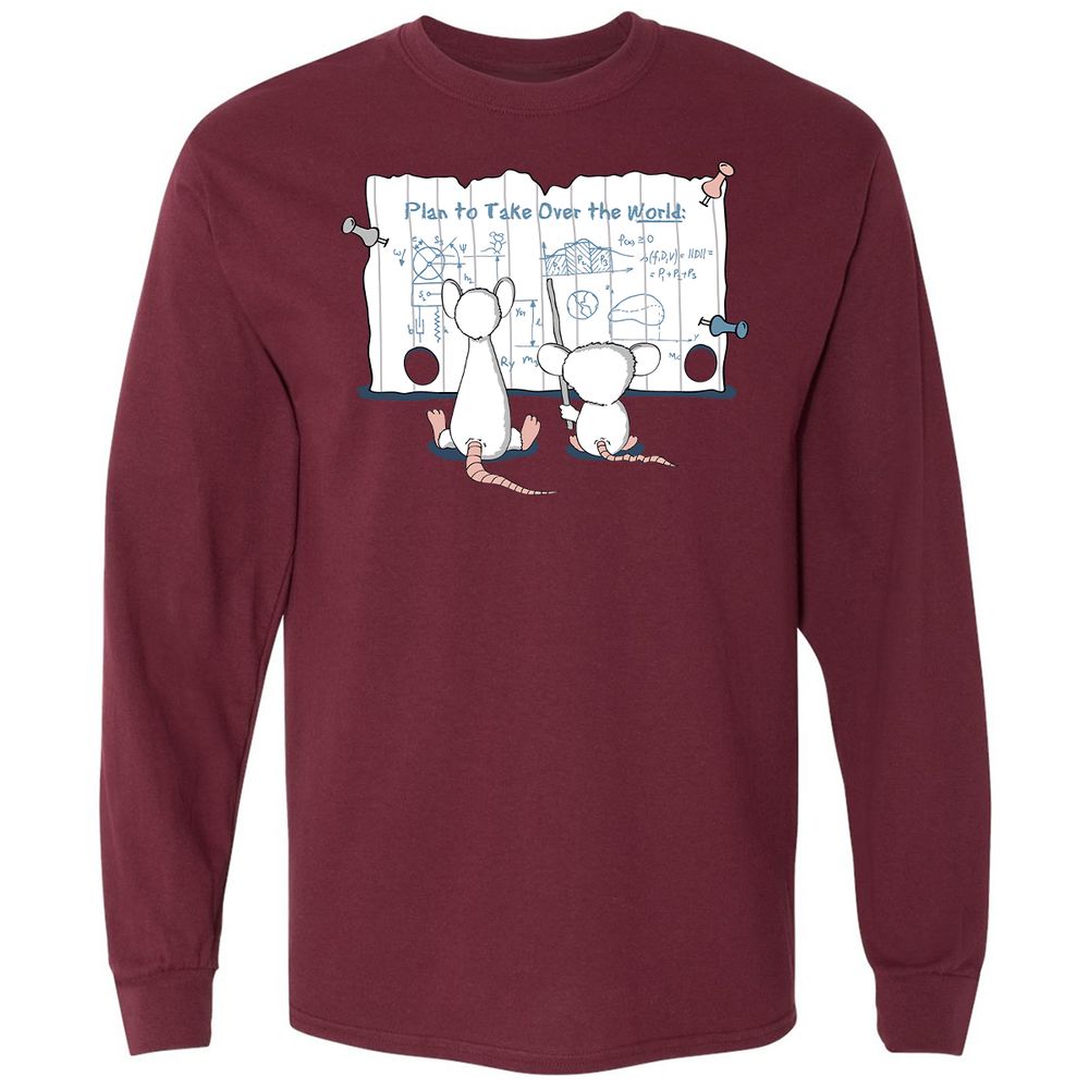 Long Sleeve T-Shirt - AZ9CA397 - Maroon - 11
