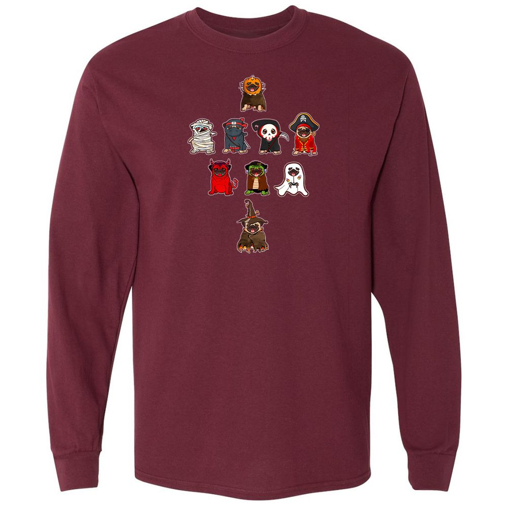 Long Sleeve T-Shirt - CEKJCESK - Maroon - 11