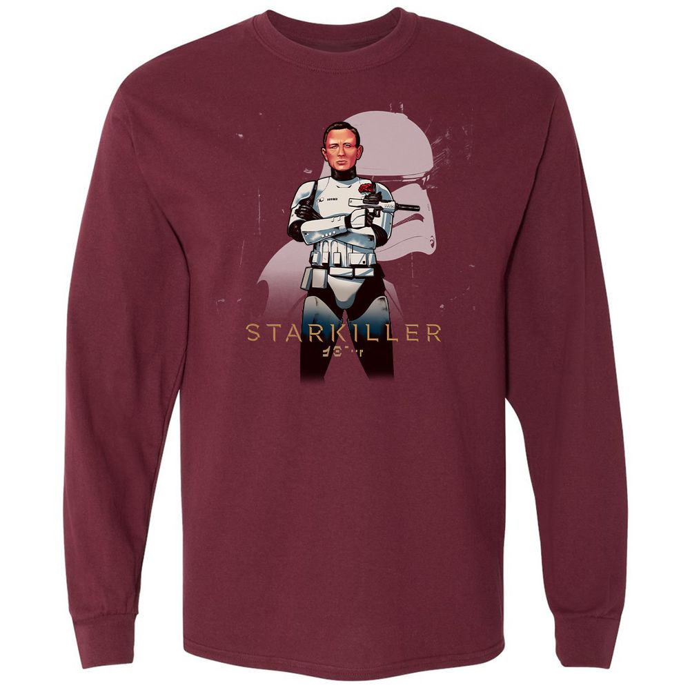 Long Sleeve T-Shirt - HF5DWHKP - Maroon - 11