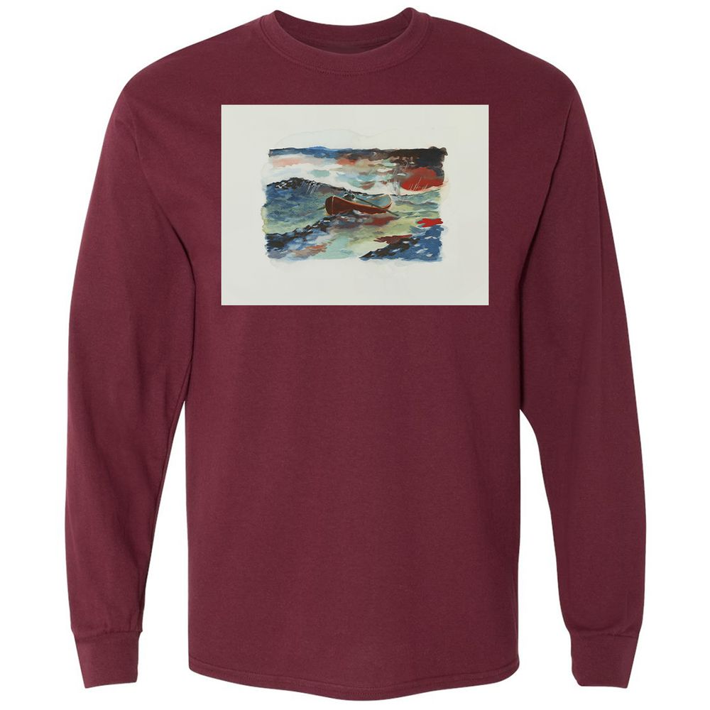 Long Sleeve T-Shirt - THWHP773 - Maroon - 11