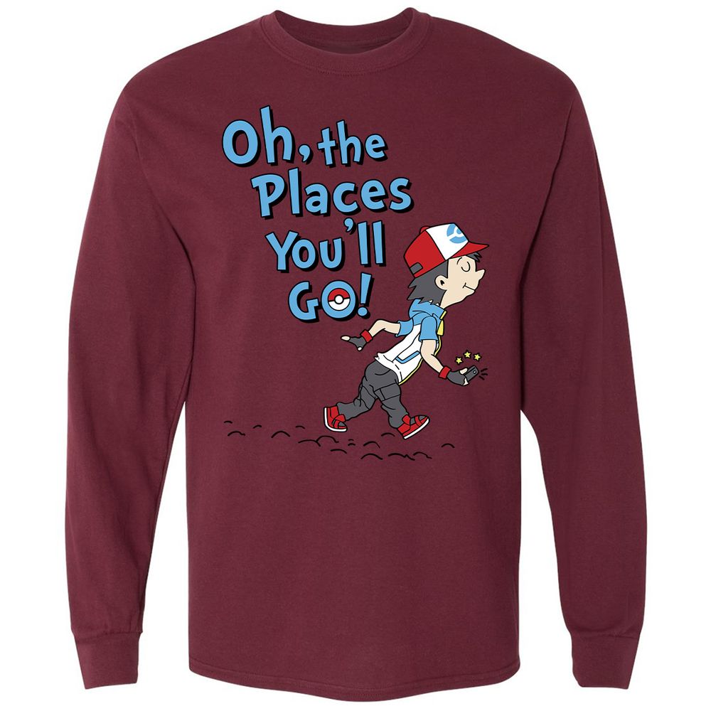 Long Sleeve T-Shirt - ZD8MMDYT - Maroon - 11