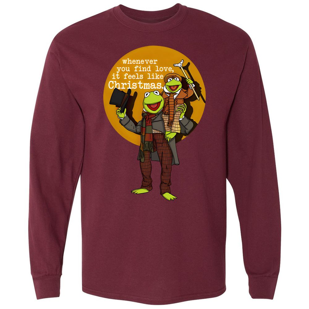 Long Sleeve T-Shirt - LUWLR5JH - Maroon - 11