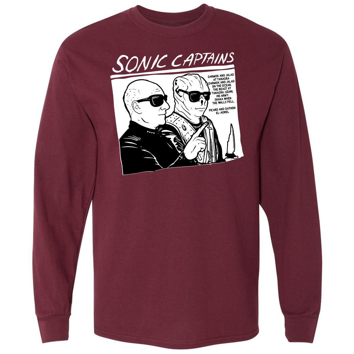 Long Sleeve T-Shirt - W8GXFZ64 - Maroon - 11