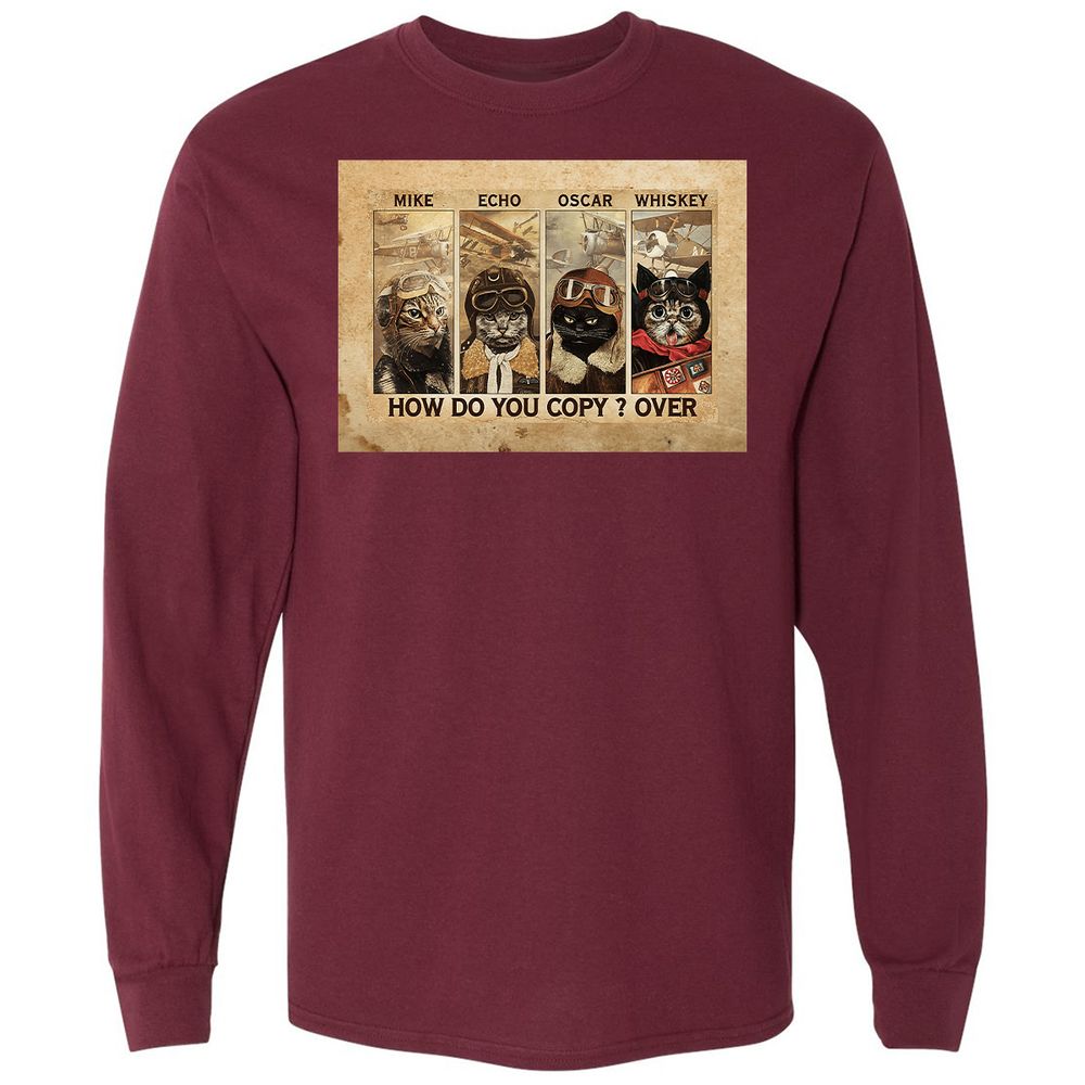 Long Sleeve T-Shirt - 4ZMTXSZA - Maroon - 11