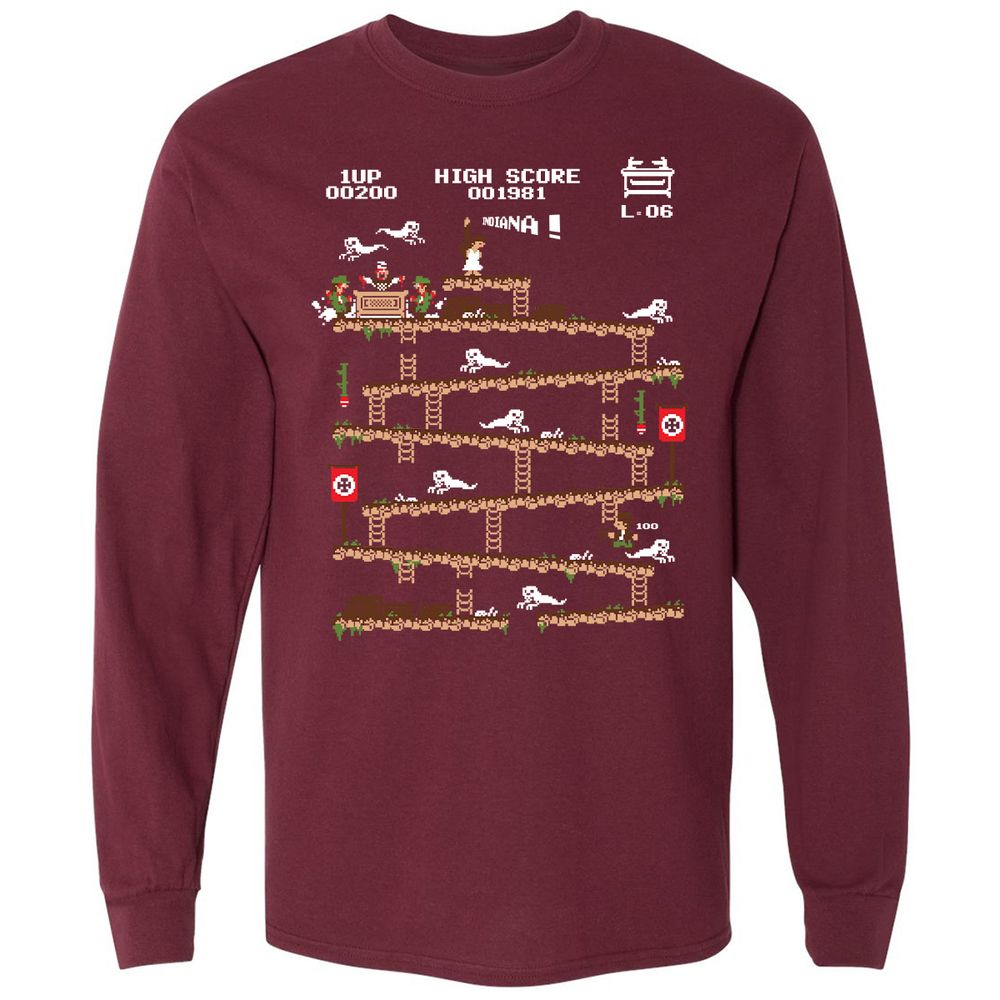 Long Sleeve T-Shirt - P38APMCR - Maroon - 11