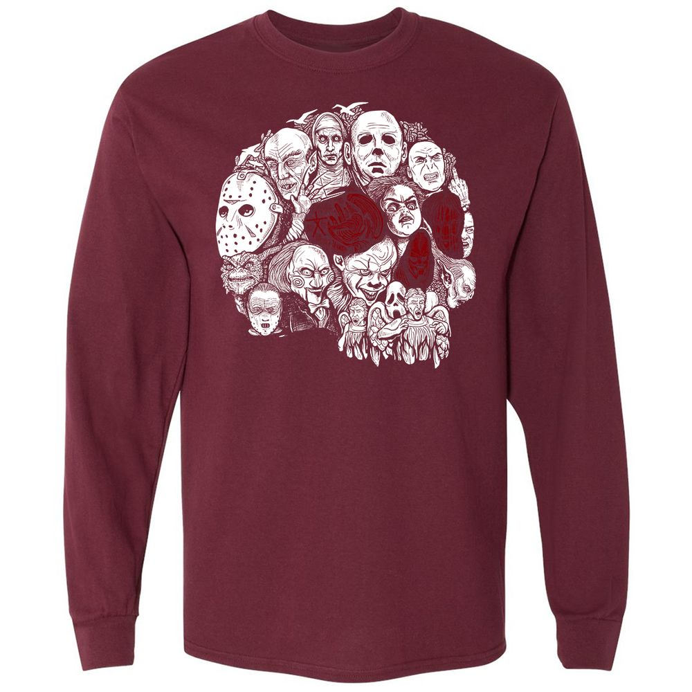 Long Sleeve T-Shirt - 4YSSDGL5 - Maroon - 11