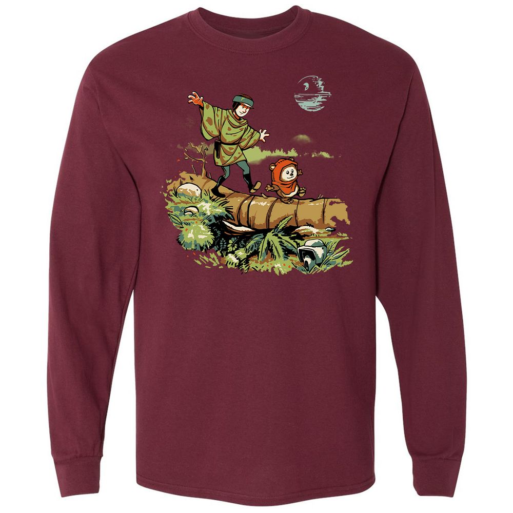 Long Sleeve T-Shirt - P4KFTRH5 - Maroon - 11