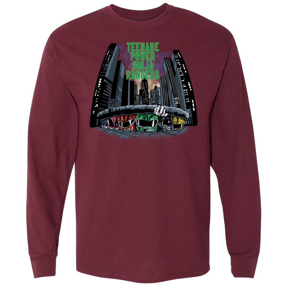 Long Sleeve T-Shirt - FFBBYJKH - Maroon - 11
