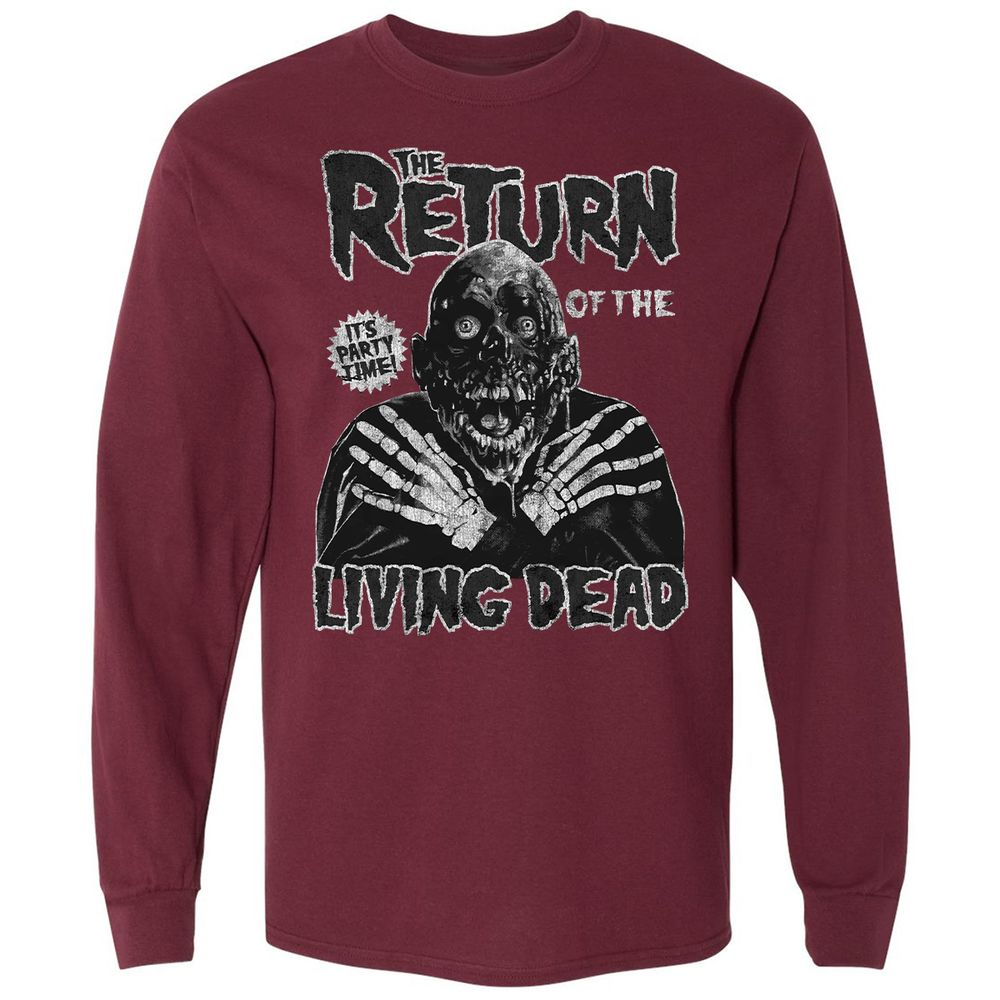 Long Sleeve T-Shirt - X6PAWT5K - Maroon - 11