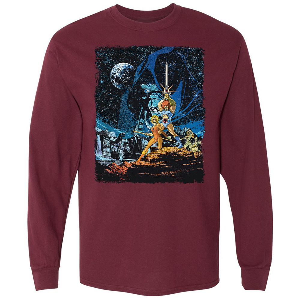 Long Sleeve T-Shirt - R8C8JHJJ - Maroon - 11