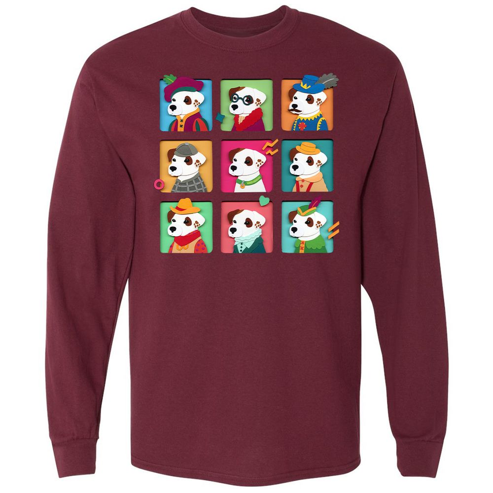 Long Sleeve T-Shirt - AFG8L641 - Maroon - 11