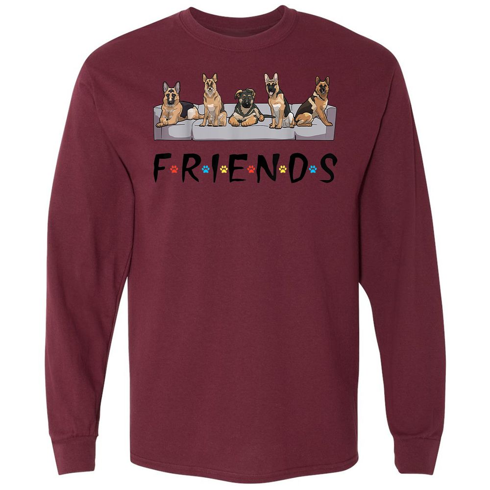 Long Sleeve T-Shirt - UGXQ3ZMU - Maroon - 11