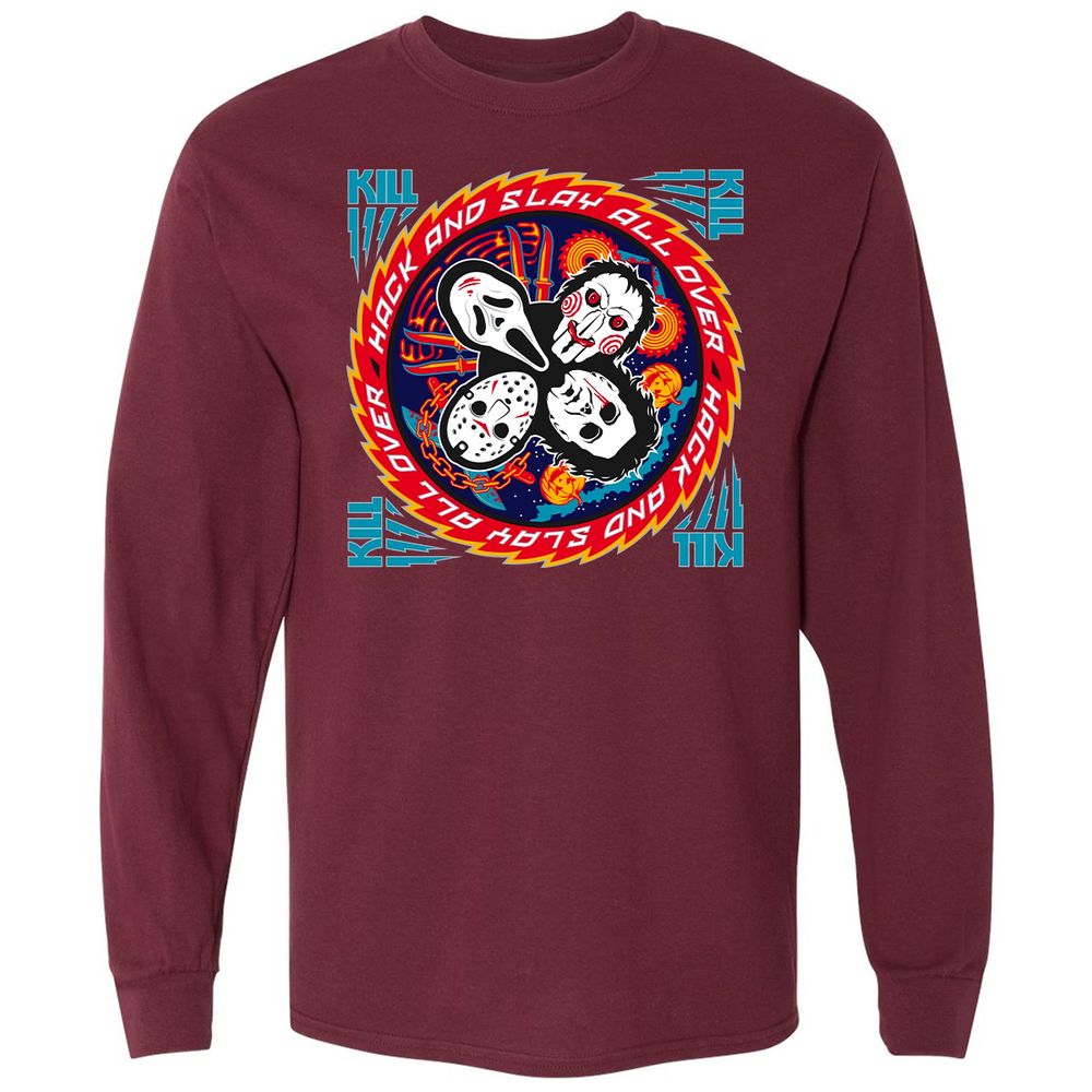 Long Sleeve T-Shirt - FV3K6WYZ - Maroon - 11