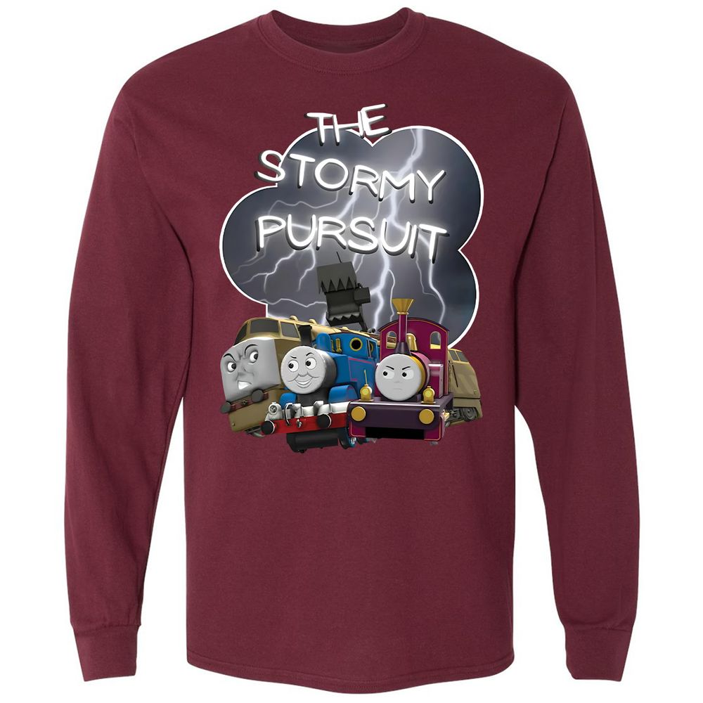 Long Sleeve T-Shirt - YUC9FEZK - Maroon - 11