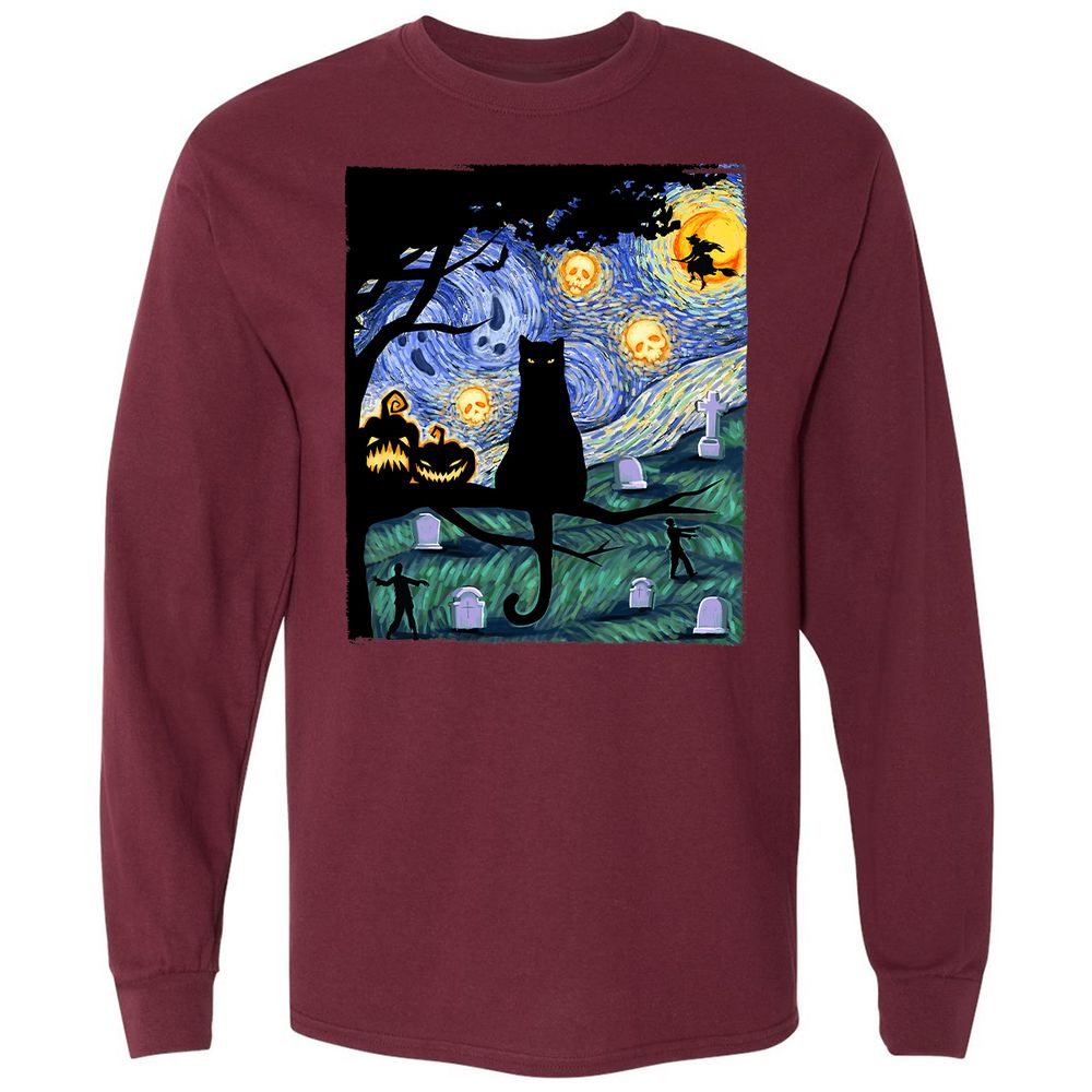 Long Sleeve T-Shirt - SJQ3LV63 - Maroon - 11