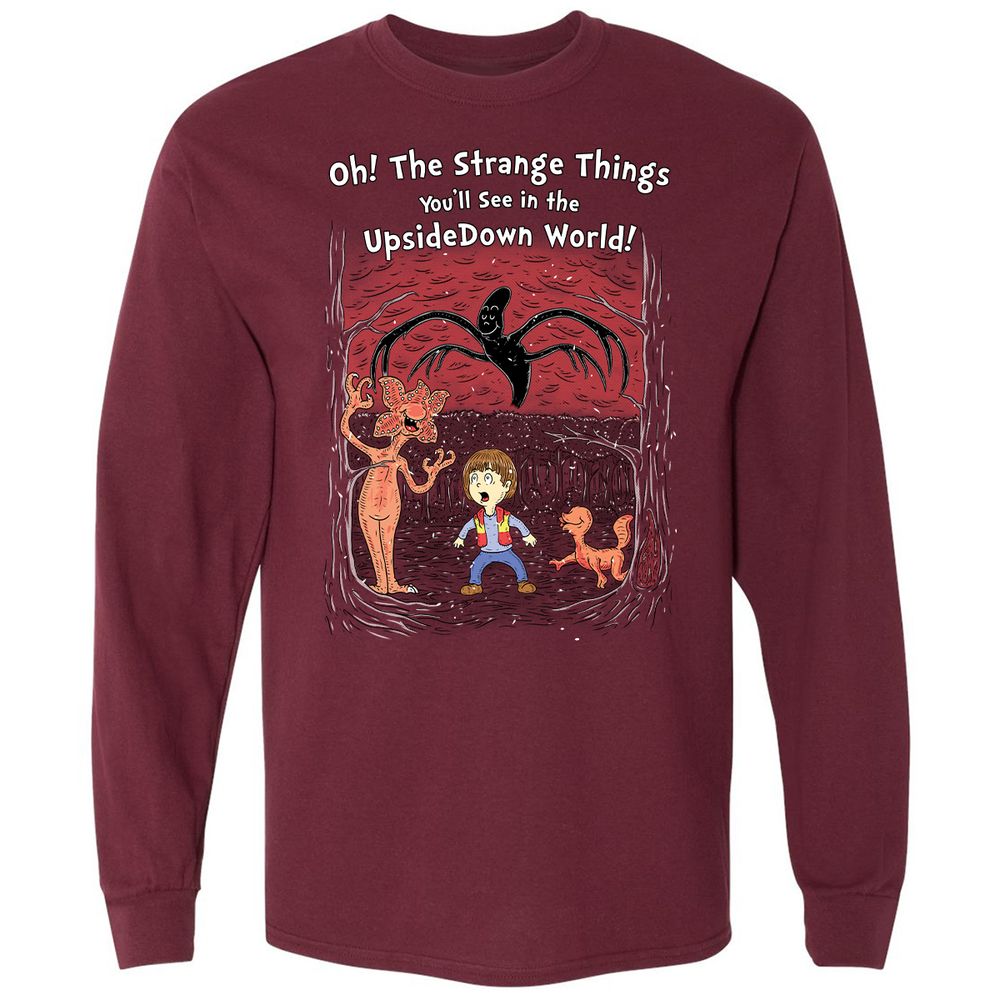 Long Sleeve T-Shirt - 12F7M7AJ - Maroon - 11