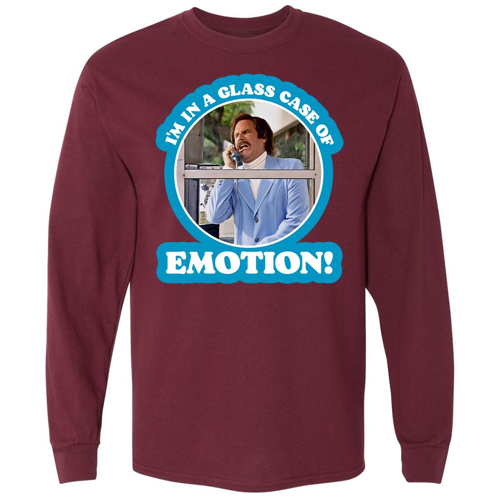 Long Sleeve T-Shirt - E5JVEUN9 - Maroon - 11
