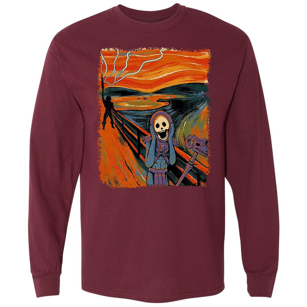 Long Sleeve T-Shirt - QTWS9E9F - Maroon - 11