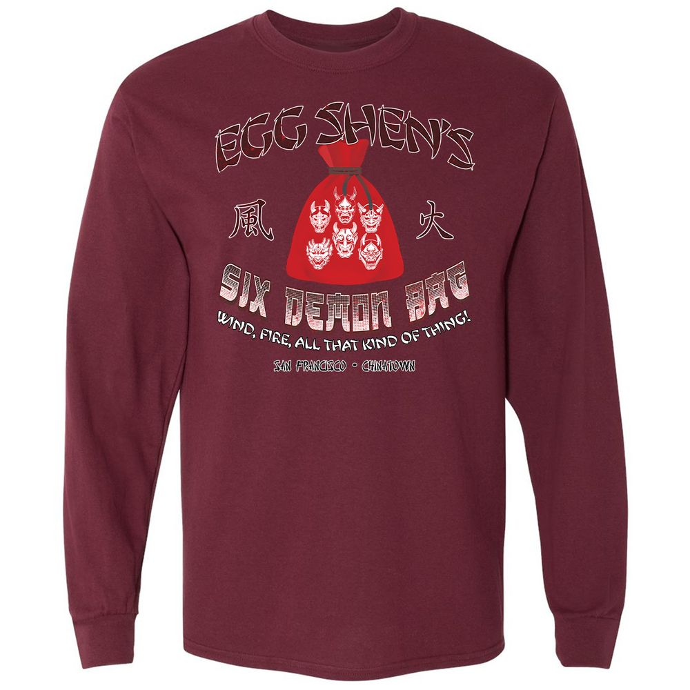 Long Sleeve T-Shirt - SUBCWNR7 - Maroon - 11