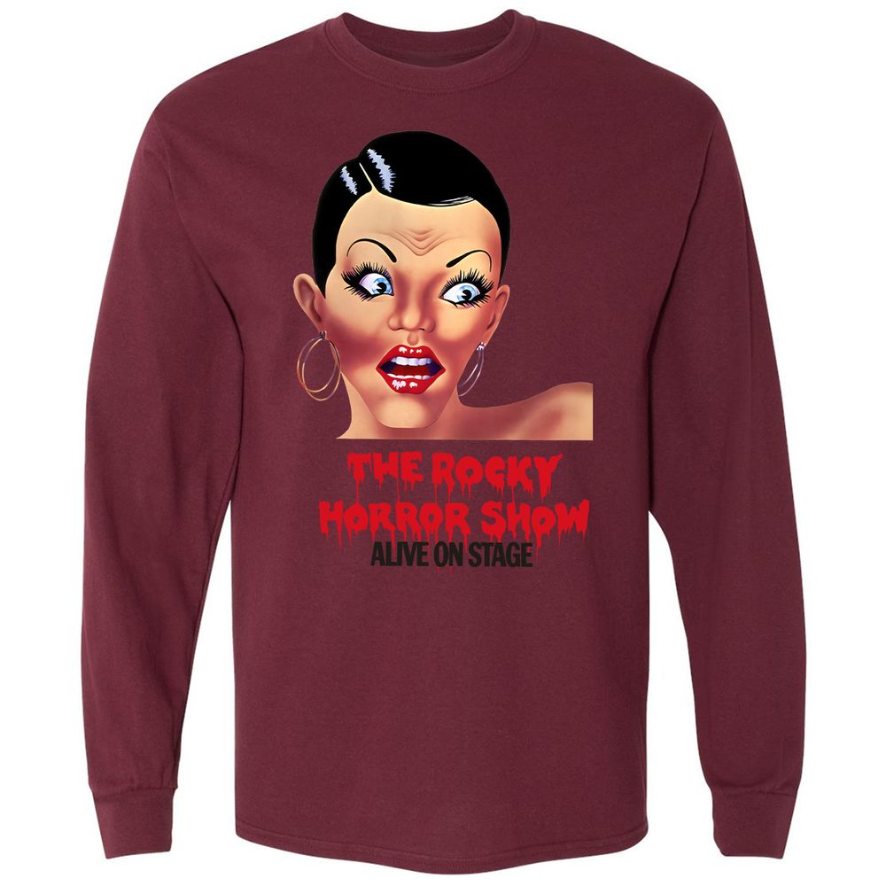 Long Sleeve T-Shirt - L9RY2TQN - Maroon - 11