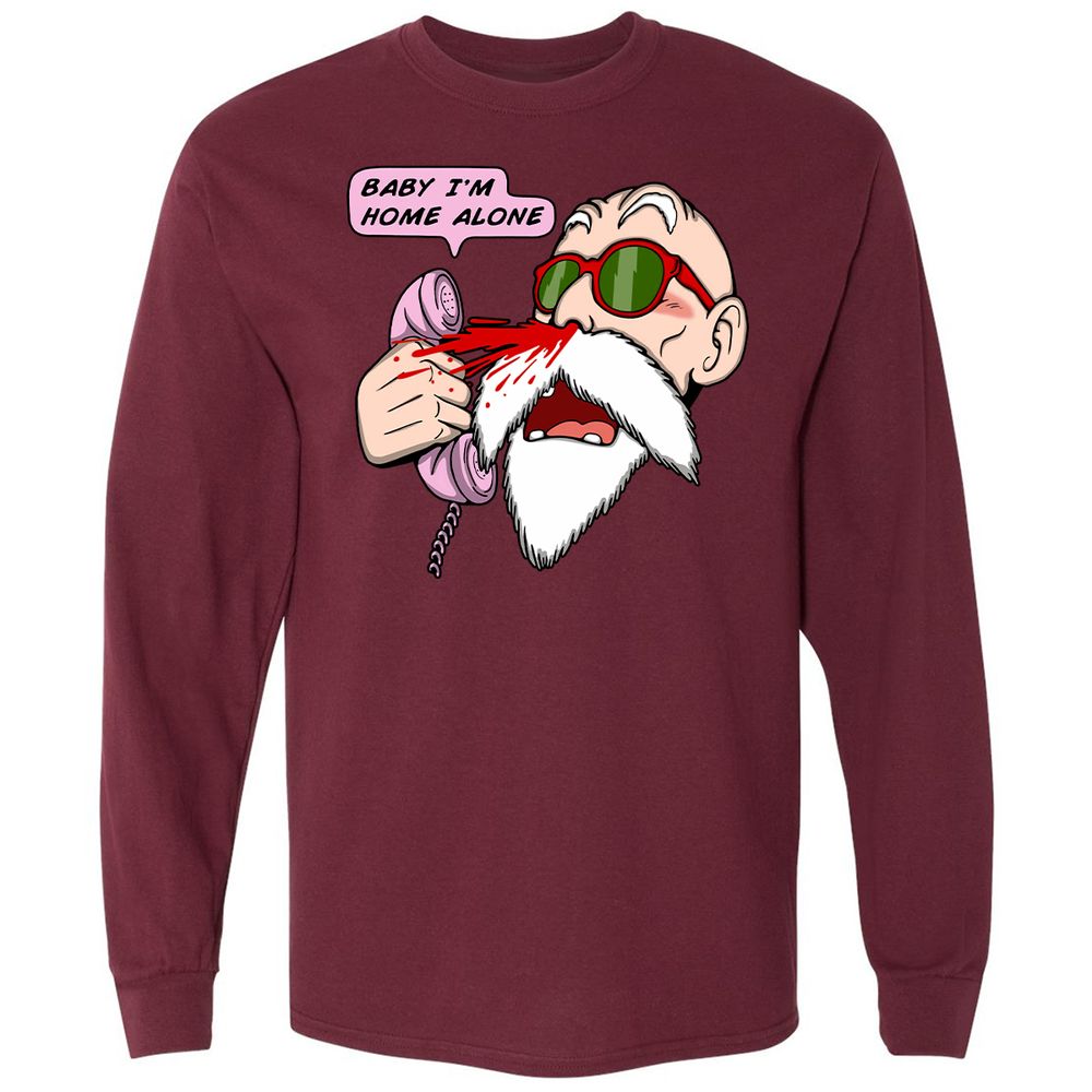 Long Sleeve T-Shirt - GSE94HPP - Maroon - 11